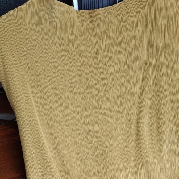 COS Cupro Silk Crinkle Top Brown Copper Twist Back Sleeveless Blouse Size 12 - Picture 6 of 7